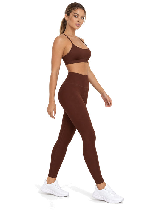 Legginsy Spinta Veloce, brązowe - zdjęcie 2 z 9