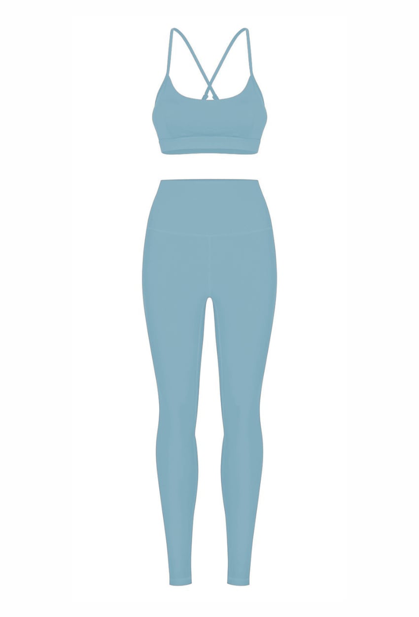 Legginsy Spinta Veloce, niebieskie - zdjęcie produktu, tył