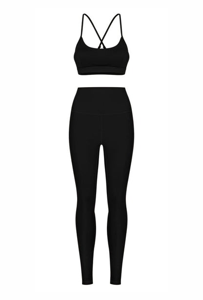 Legginsy Spinta Veloce, czarne - zdjęcie produktu, przód