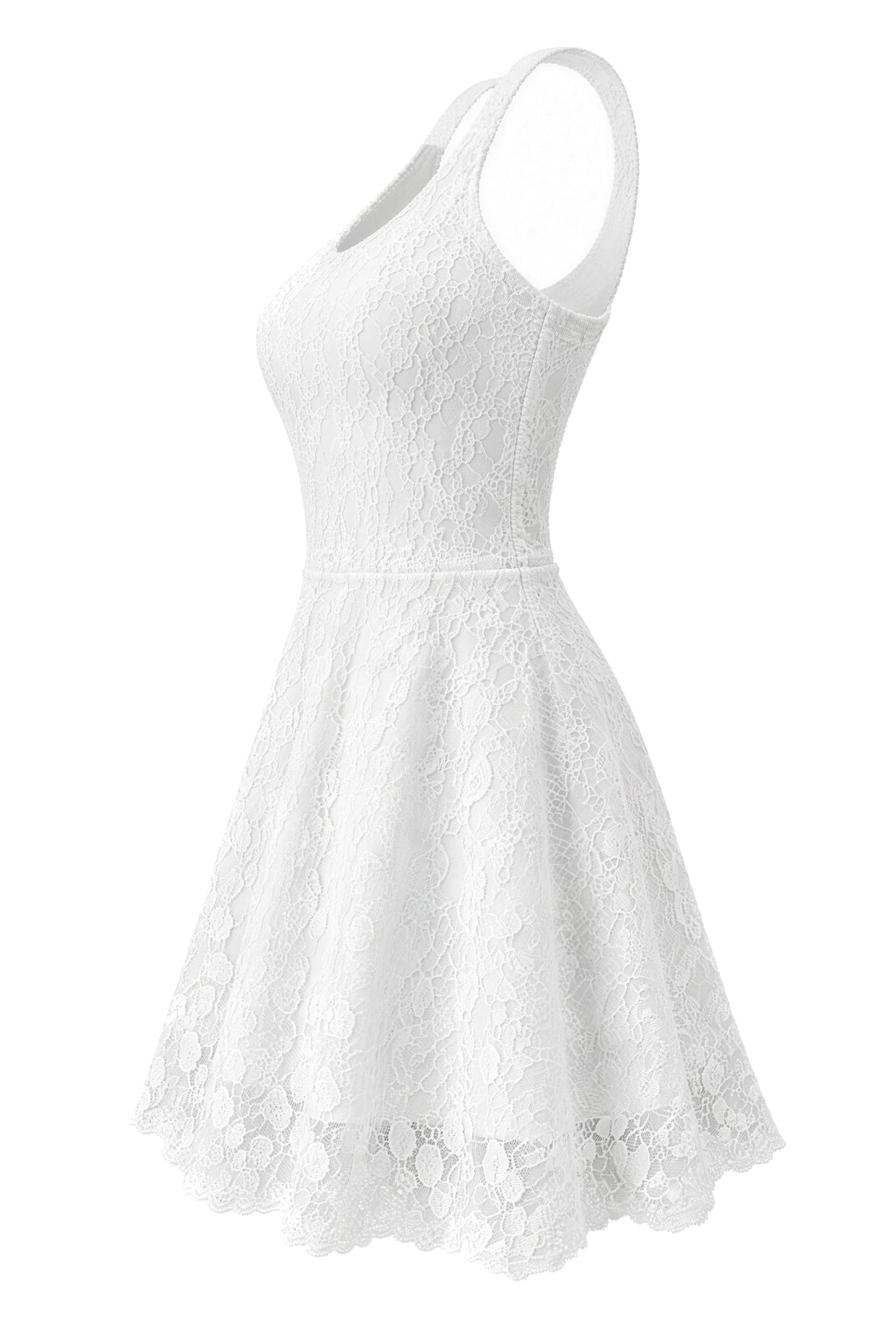 Sukienka sportowa Pizzo Leggero, biała - zdjęcie 6 z 7