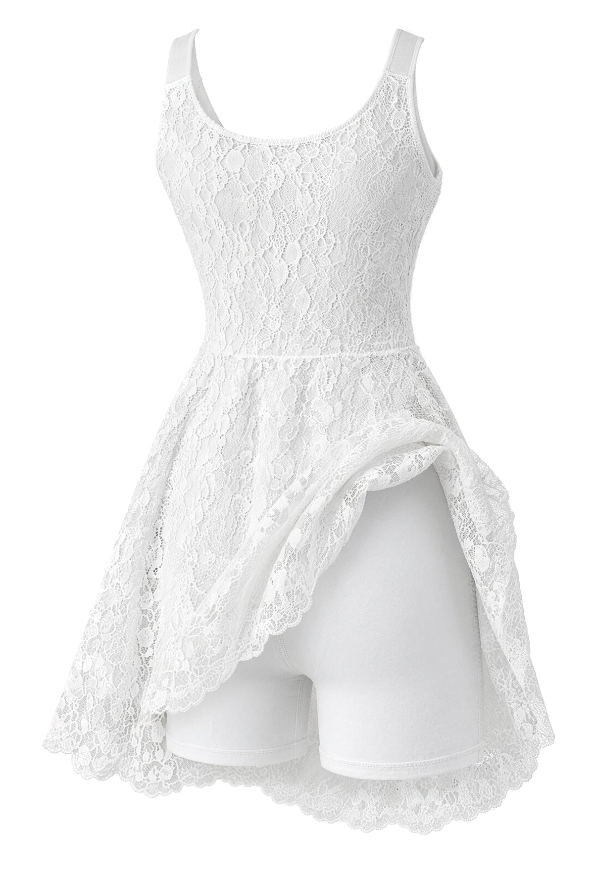 Sukienka sportowa Pizzo Leggero, biała - zdjęcie 7 z 7