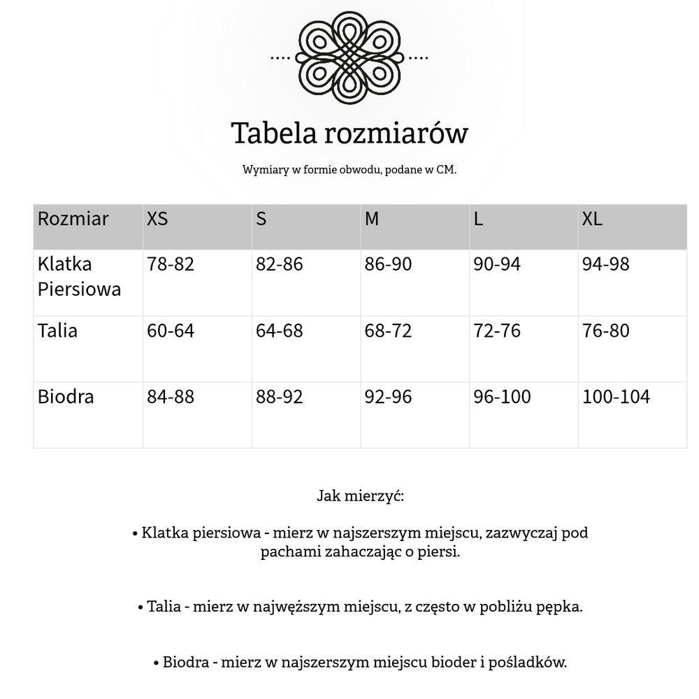 Size chart image